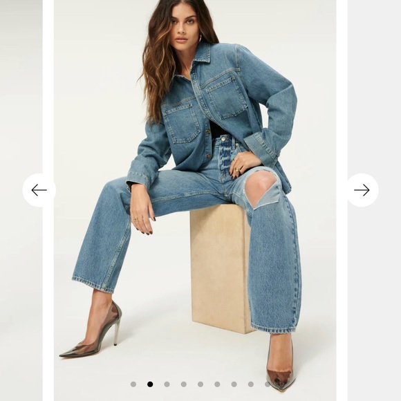 Good American jeans size 2/26.  NWT. Good ‘90’s jeans.  Fitted at the waist - Picture 7 of 9